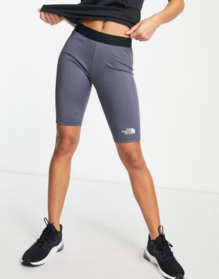 The North Face Training High Waist shorts in grey