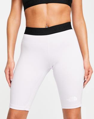 asos The North Face Training High Waist shorts in lilac