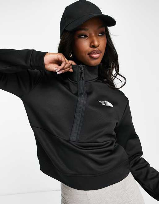 The North Face Training Mountain Athletic 1/4 zip fleece in black ASOS