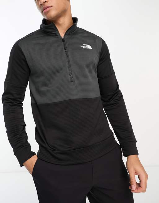 The North Face Training Mountain Athletic 1/4 zip fleece in black ASOS