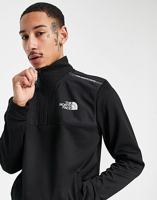The North Face Training Mountain Athletic 1/4 zip fleece in black | ASOS