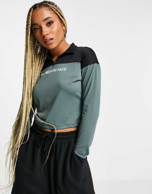 The North Face Training Mountain Athletic 1/4 zip fleece in green ASOS
