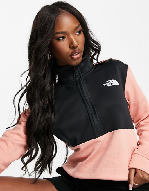 The North Face Training Mountain Athletic 1/4 zip fleece in pink | ASOS