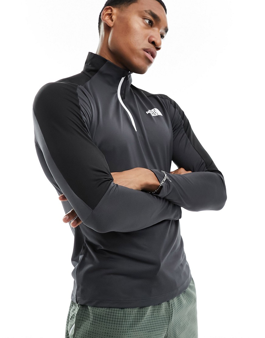 The North Face Training Mountain Athletic 1/4 zip long sleeve top in black