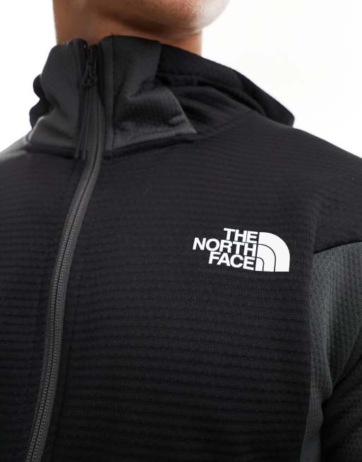 The North Face - Training Mountain Athletic - Felpa con cappuccio in pile con zip grigia, 4 di 4