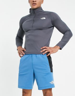 blue north face shorts