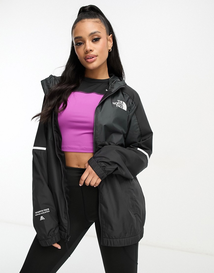 The North Face Training Mountain Athletic hooded wind jacket in black