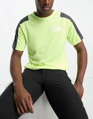 The North Face Training Mountain Athletic performance t-shirt in yellow