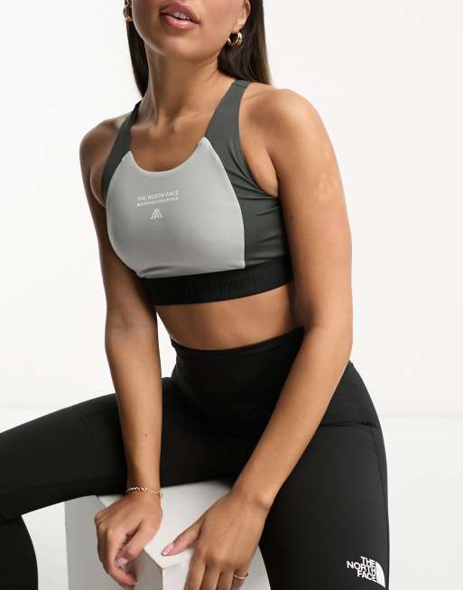 The North Face Training Mountain Athletic sports bra in grey