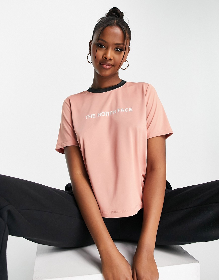 The North Face Training Mountain Athletic t-shirt in pink