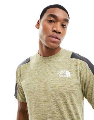 The North Face Training Mountain Athletic tech t-shirt in khaki