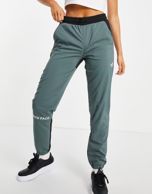 Green north face online joggers