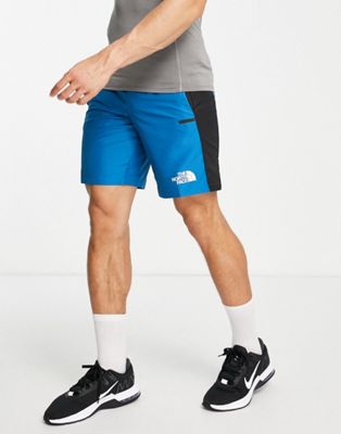 The North Face Training Mountain Athletic woven shorts in blue