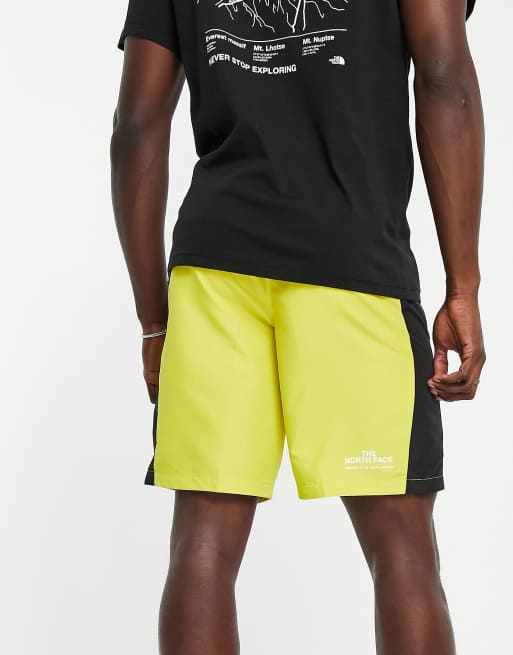 Yellow north face hot sale shorts