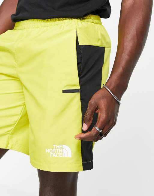 Yellow north cheap face shorts