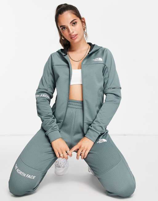 The North Face Training – Mountain Athletic – Zielona bluza z kapturem i zapięciem na zamek 