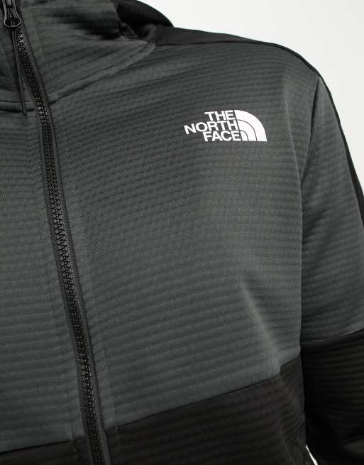 The North Face Training Mountain Athletic zip up fleece hoodie in black, 3 of 4
