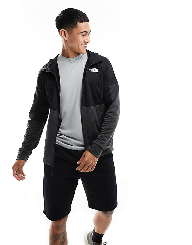 The North Face - training mountain athletic zip up fleece hoodie in black