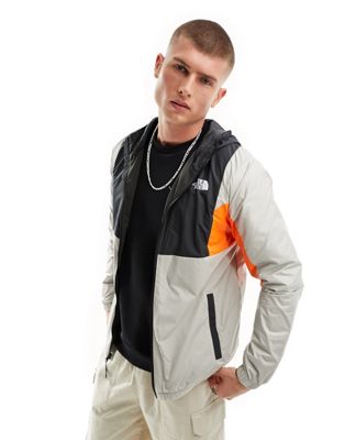 The North Face Training Mountain Athletic zip up hooded wind jacket in grey and orange - ASOS Price Checker