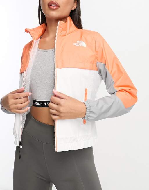 Grey and orange 2025 north face jacket