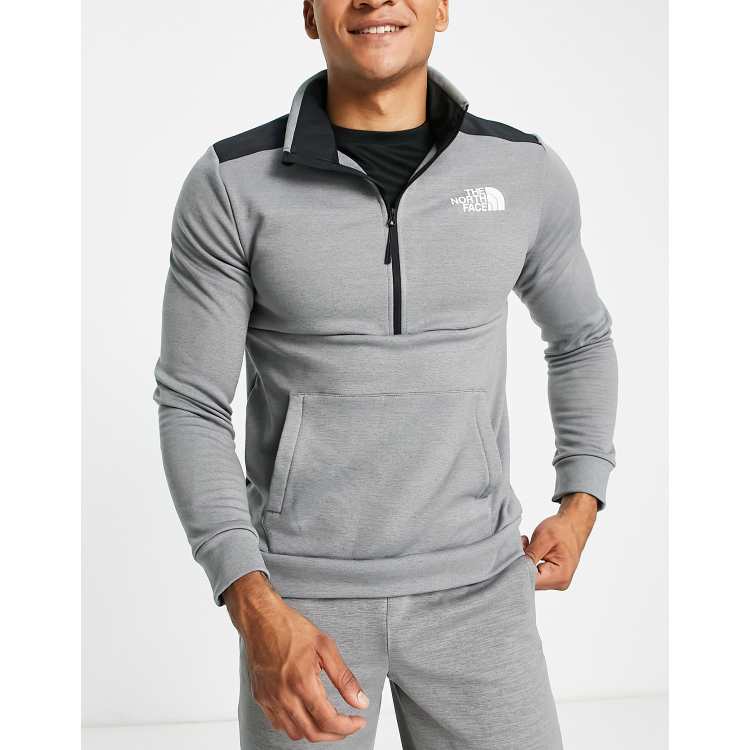 The North Face Training Mountain Athletics 1/4 zip sweatshirt in gray