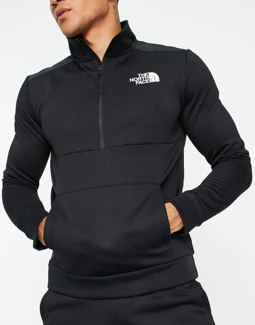 The North Face - Training Mountain Athletics - Felpa nera con zip corta