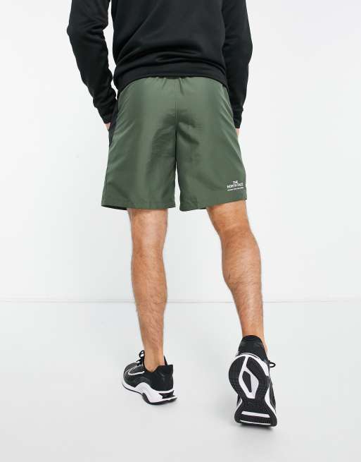 The North Face Training Mountain Athletics FlashDry woven shorts in khaki