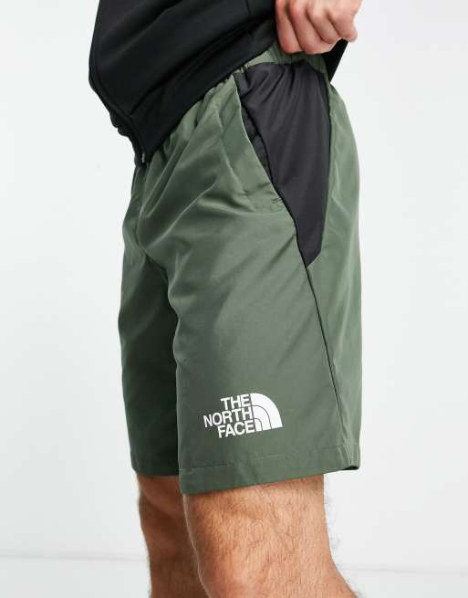 The North Face Training Mountain Athletics FlashDry woven shorts in khaki