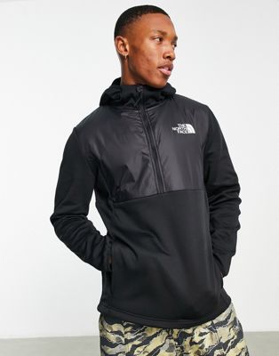 The North Face Training Mountain Athletics Insulated 1/4 zip hooded fleece in black - ASOS Price Checker