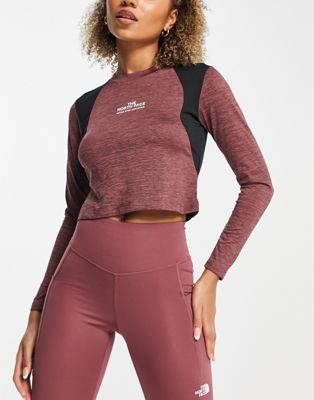 The North Face Training Mountain Athletics long sleeve tech top in pink