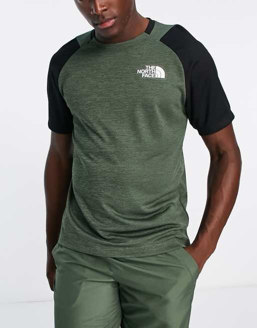 The North Face Training Mountain Athletics t shirt in khaki and black