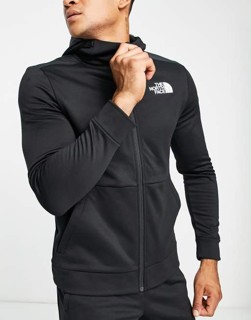 The North Face Training Mountain Athletics zip up fleece hoodie in black