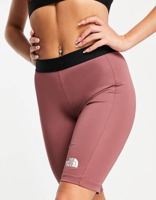 The North Face - Training - Pantaloncini a vita alta bordeaux