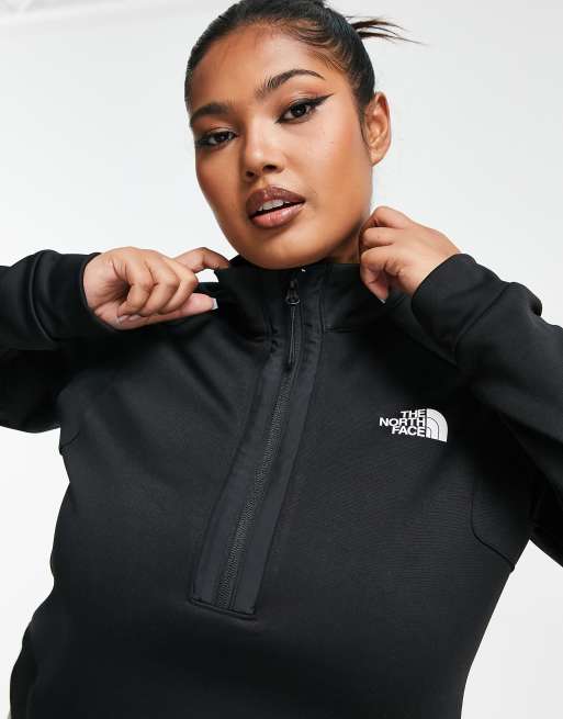 The North Face Osito high pile fleece zip up jacket in black