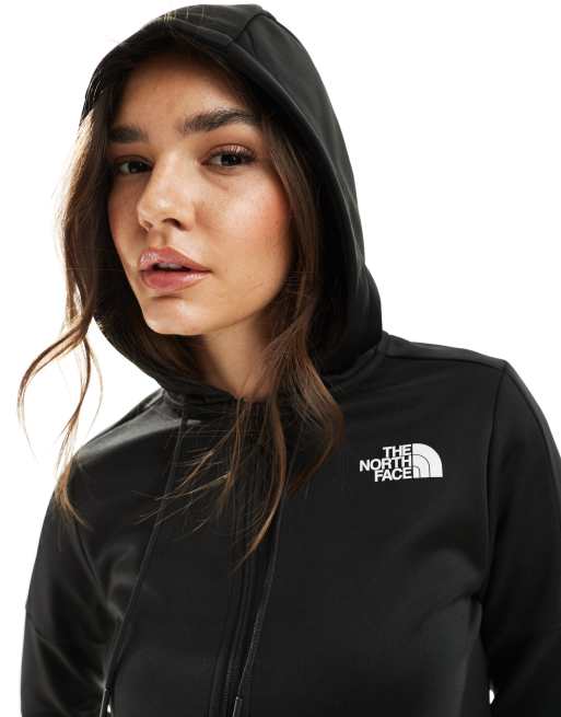 The North Face Training Reaxion fleece hoodie in black ASOS