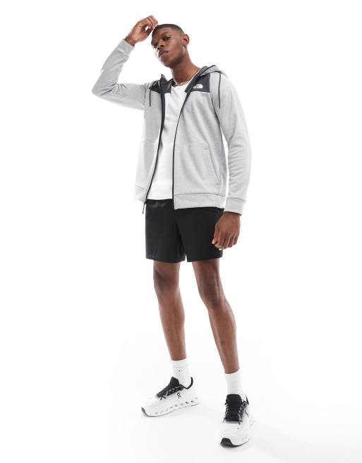 The North Face – Training Reaxion – Grå huvtröja med logga och dragkedja, 3 av 4