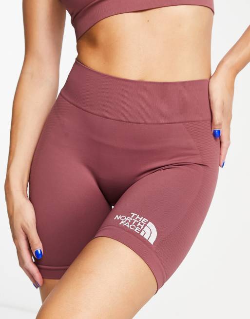 The North Face Training seamless high waist legging shorts in pink