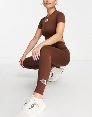The North Face Training seamless high waist leggings in brown Exclusive at ASOS