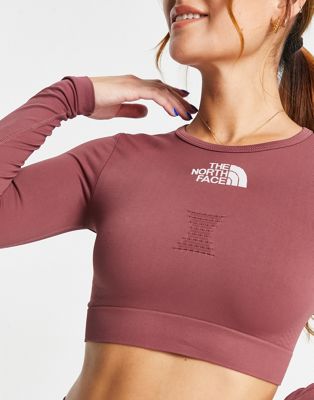 The North Face Training seamless performance long sleeve top in pink Exclusive at ASOS