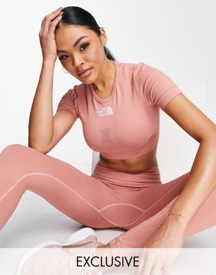 The North Face Training Seamless top in pink Exclusive at ASOS