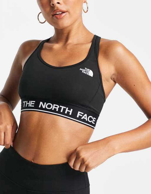 The North Face Training Tech medium support sports bra in black