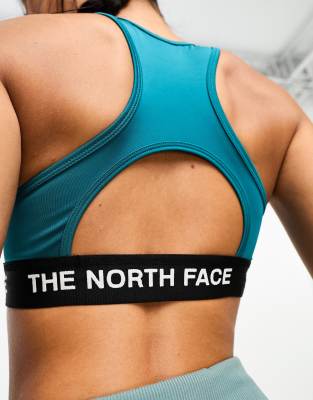 Under Armour Crossback mid support sports bra in green