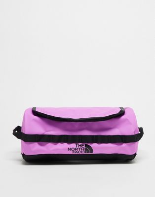 The North Face travel canister wash bag in violet