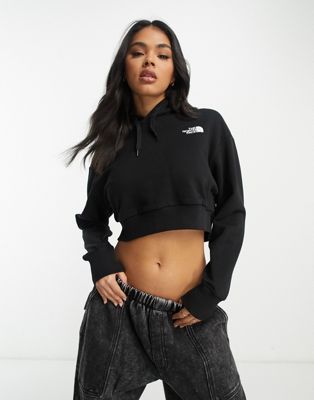 The North Face Trend cropped fleece hoodie in black - ASOS Price Checker