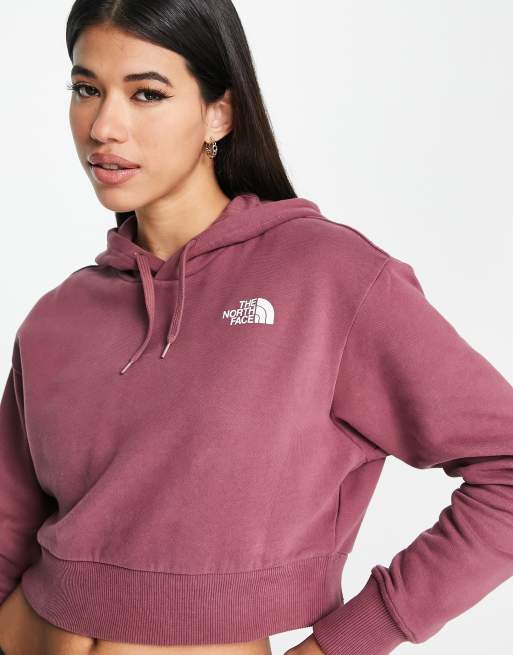 The North Face Trend cropped fleece hoodie in pink