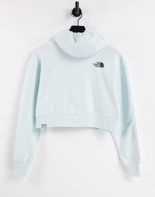 The North Face Trend Cropped Hoodie In Light Blue Exclusive To Asos Asos