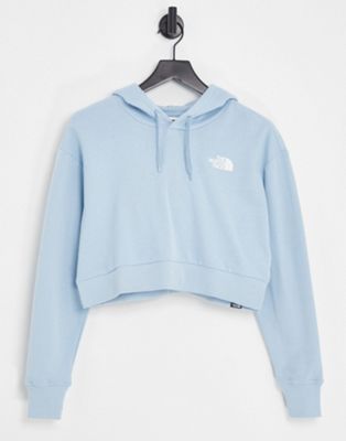 The North Face Trend cropped hoodie in light blue