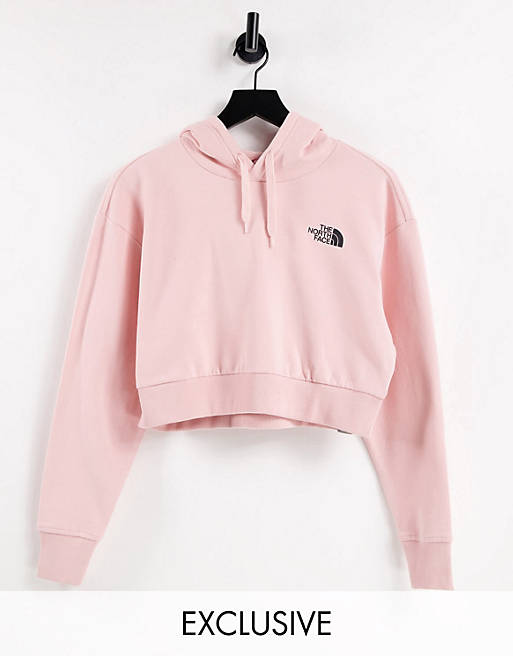 The North Face Trend cropped hoodie in pink Exclusive to ASOS