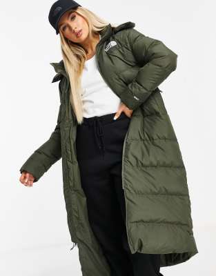 north face green parka womens