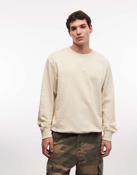 The North Face – U Essential – Leichtes Relaxed-Fit-Sweatshirt in Wüstenstein-Beige mit Rundhalsausschnitt - view 1